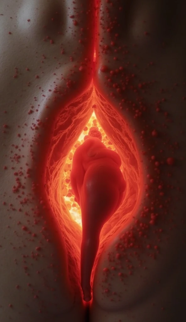 there are two women in a bathtub with a red background, covered in red slime, with red haze, pale red, beast, red color, Profile photo 1024px, red filter, yume nikki, akira yoshizawa, red color bleed, album cover!, low quality photos, low quality photosgraph, red aura, red!! sand