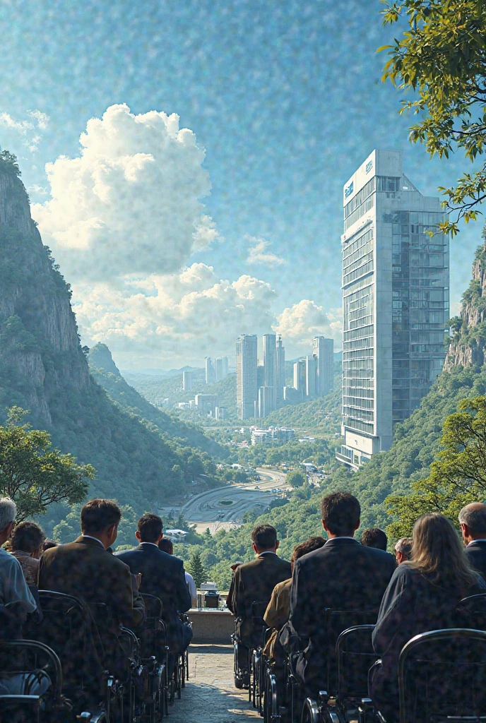 Sky city background