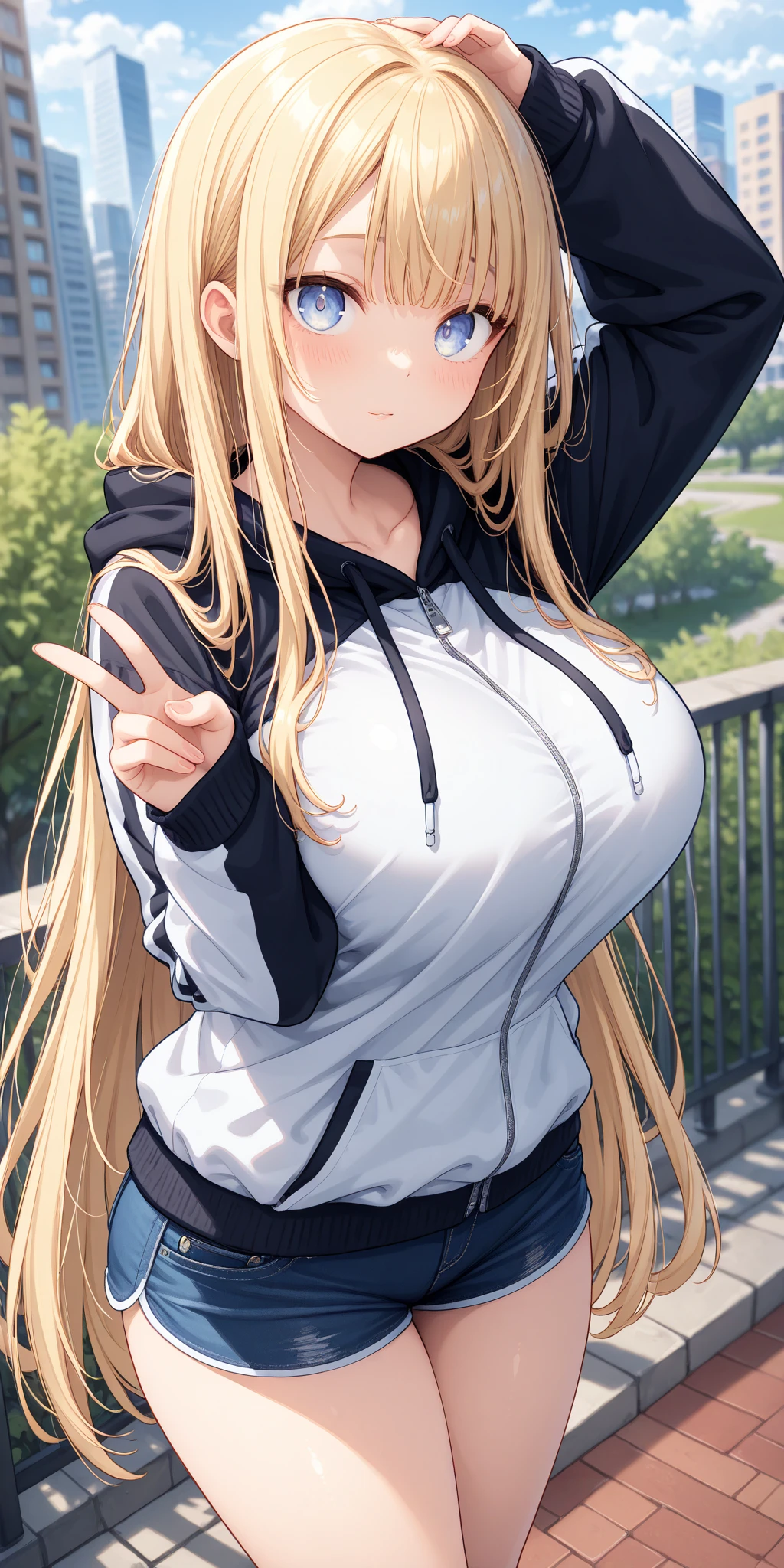 (masterpiece:1.2, best quality), (highly detailed), gym locker room, 1girl, 13yo girl, , long legs, long hair, blonde, (School Swimsuit cat hoodie)), standing, smile, Original Character, Volumetric Lighting, Best Shadows, Shallow Depth of Field, (Highest Quality, Amazing Details:1.25), Brilliant Colorful Paintings (Huge breasts: 1. 2,),