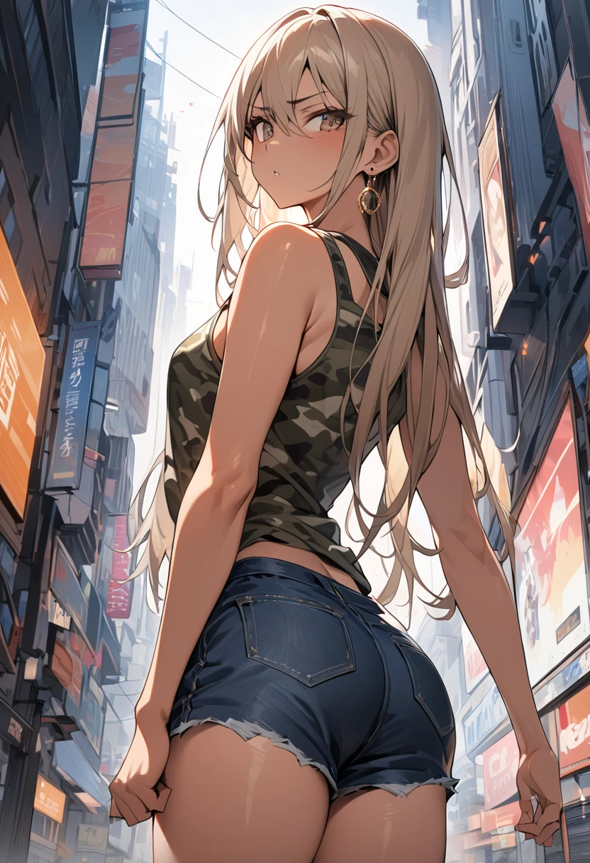 Official Art, masterpiece, Clear focus, (beautiful, Beautiful and cute Korean woman:1.3), (Beautiful and cute Korean:1.3), Korean beauty, 精致beautiful头发、Eyes and face, actual, Super detailed, beautiful女孩, Blue sky, Glowing white particles, (Side Light:1.2), Sunlight, White Cloud, Detailed clouds, Slim, Such a cute big ass, Smile with teeth bared, ((Smile with your eyes, Open your eyes)), landscape, Long straight hair, sexy facial expression, architecture, (city View:1.7), Dynamic Hair, very Long straight hair, Delicate blonde hair, Green Eyes, Pink skirt, Black socks, Pale skin, Hair accessories, epic landscape,,Black high heels,Nice ass,beautiful buttocks,There's nothing under the skirt.,weight loss