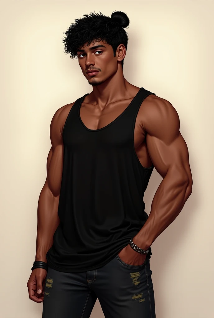 Um garoto trap com joias,Corpo fino, tatuagens,penteado preto, oculos de sol,camisa preta,black pants, fundo roxo, Don't change your face, 8K, high resolution,alta qualidade