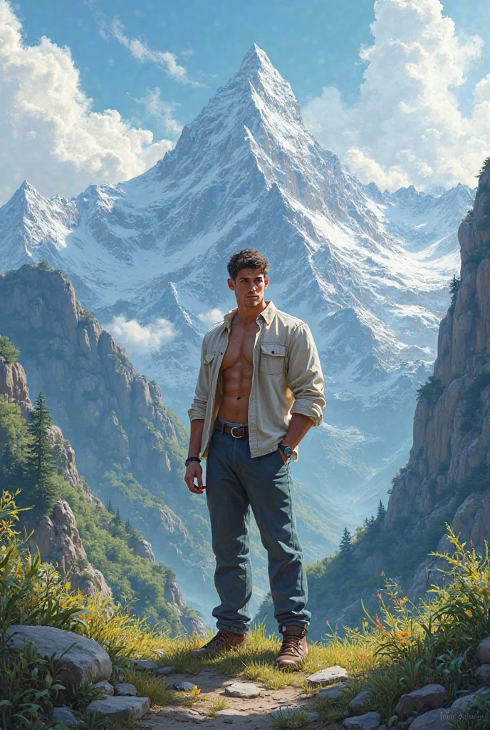 Boy , muscle, il est le sage de la montagne