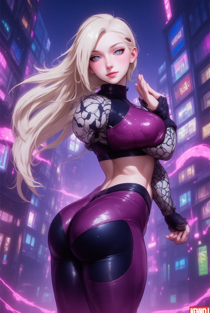 spider gwen ultra realistic muscles defined Girl superheroine full body With sneakers Composed completely sensual In the middle of a city