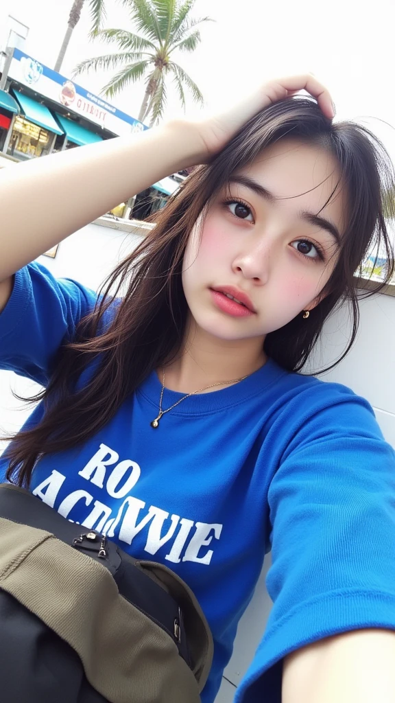 tshirt, shorts,,leaning forward,upward glance,((highest quality, 8k, masterpiece:1.3))), sharp focus: 1.2、(layer cut, big:1.2),Beautiful woman with bust E cup: 1.4、:1.2、wet body:1.5、Highly detailed face and skin texture、fine eyes、double eyelid,long hair