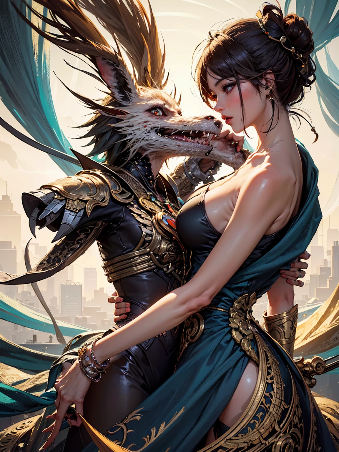 obra-prima, 4k, alta qualidade, altamente detalhado, rosto detalhado, HDR, cores vivas, natural lightting, estilo-hamunaptra,
a fair-skinned girl with long black hair like Anubis, wearing black egyptian dress, joias douradas, high-heeled sandals, no egito, Pyramids in the background of the scenery, sorrir,
1girl, solo, corpo inteiro, interior