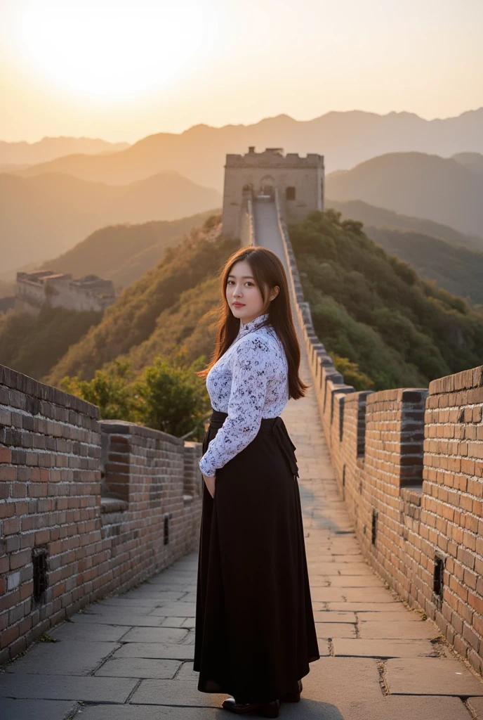 Young and beautiful girl, standing in front of a building, holding a string of sugar gourds, in an ancient city, inspired by Yang Buzhi, Jin Yiwei, Li Zixin, in a city with a rich history