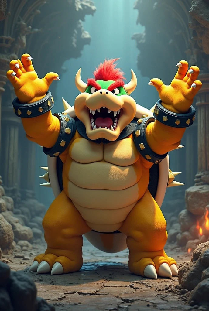 modelshoot style, (extremely detailed 8k wallpaper), bowser nude, Intricate, High Detail, dramatic