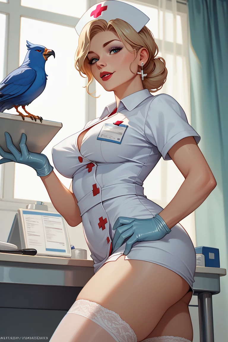 score_9, score_8_up, score_7_up, 1girl, 1boy, magnificent body, pubic hair, beautiful sexy nurse, she is beautiful and very hot, uniform, sex for salvation