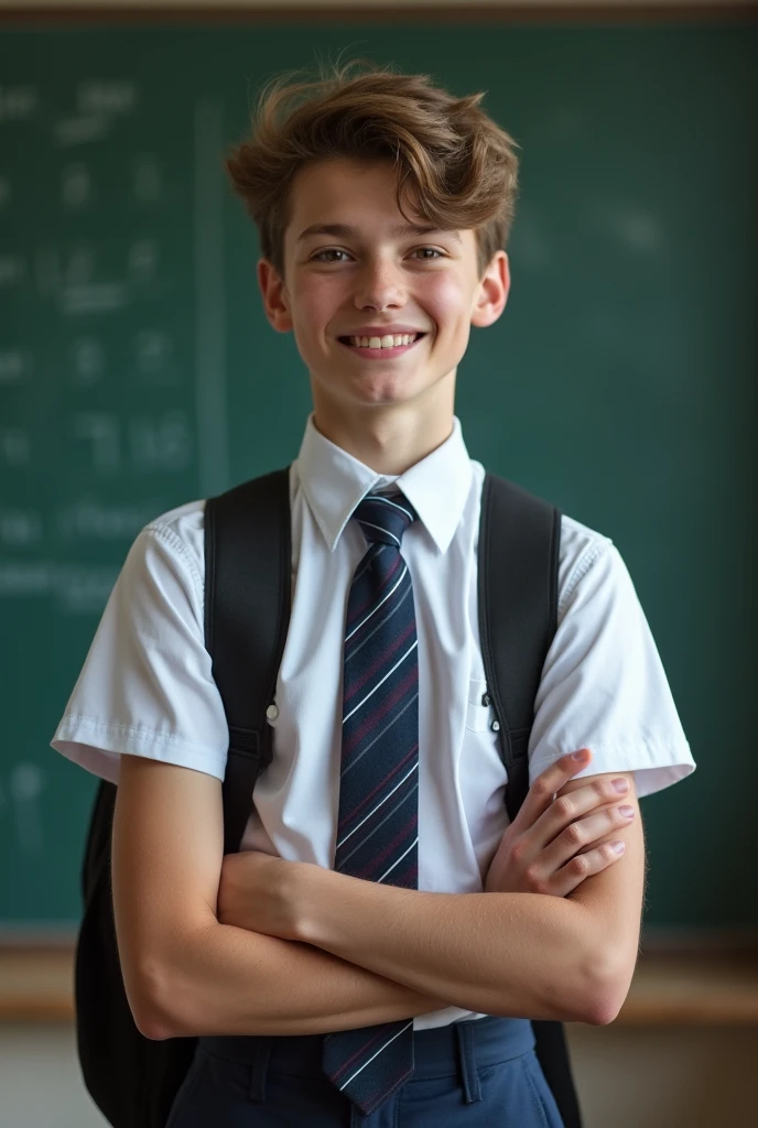 Ayoung boy attending to the school 