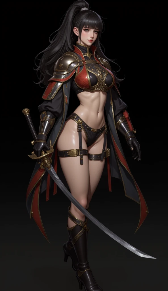 ((PLAIN BACKGROUND,1:2, masterpiece)), full body MILF BIMBO standing with two long thighs and two metal sandals, red eyes, silver white hair, short bob style hair, big breasts, cleavage, separate sleeves, tiara royal, long cape up to two feet, yellow bikini, hands on waist, navel, lustful smirking smiling, smile face (red blushed, red cheeks), metal shoulders, gold sleeveless armbands, black leather choker slave collar, shackle bracelets, sex slave red crest, pauldrons, breastplate, corset, eye focus, full body, whole body. 1solo . slave fighter, loincloth standing, hands on hips, metal sandals, backpack, choker, big belt, view from below, feet together, bracers, tiara)