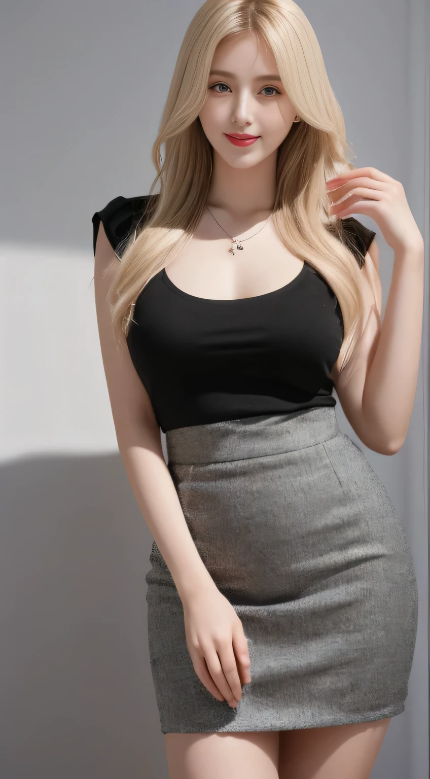 (8K photo:1.1), professional lighting, (Nylon fabric tight T-shirt), (Masterpiece Best Quality), ( intricate detail face), ( 珰, bracelet, necklace), high detail, wearing (big boobs), beautiful detailed face, hazel eyes, blonde, (attractive young woman:1.3), (fascinating:1.1), (blush:1.1), Hourglass-shaped body shape, wide hips