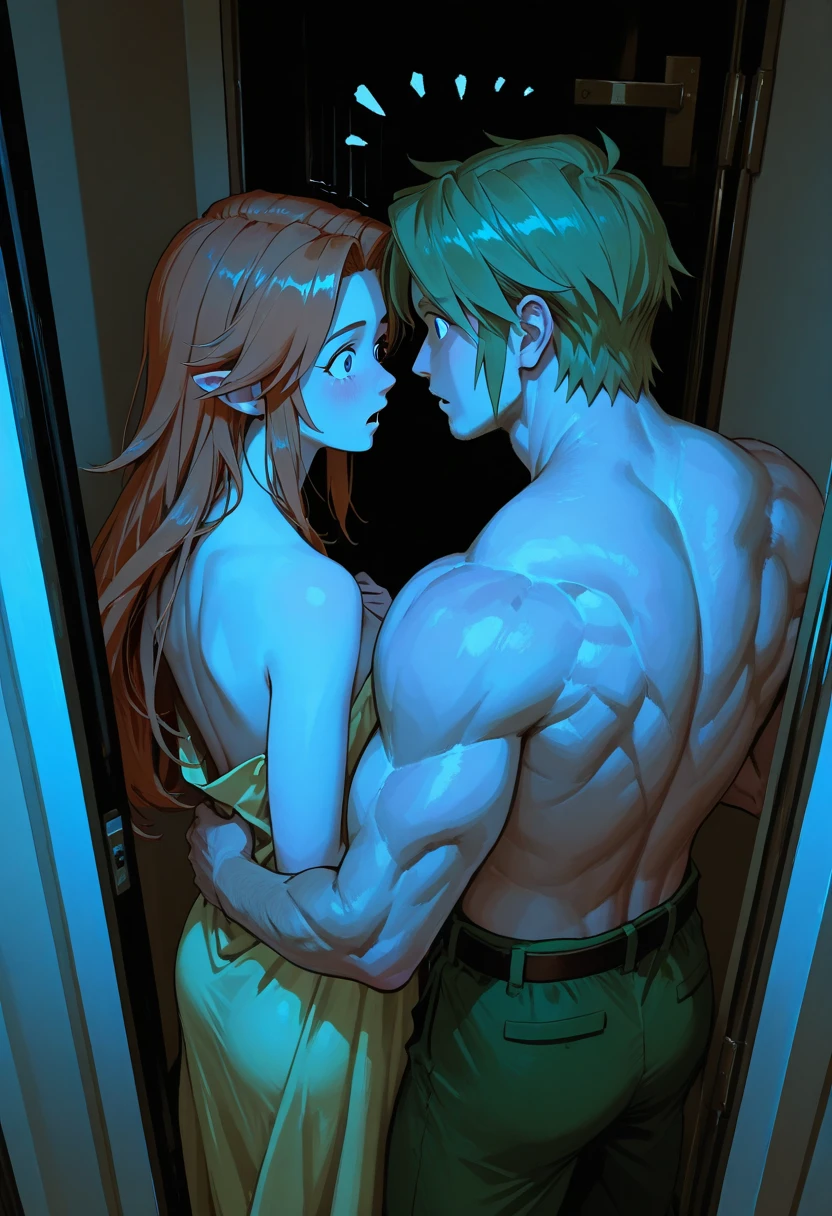 Prehistoric hetero couple bound and gagged in vines