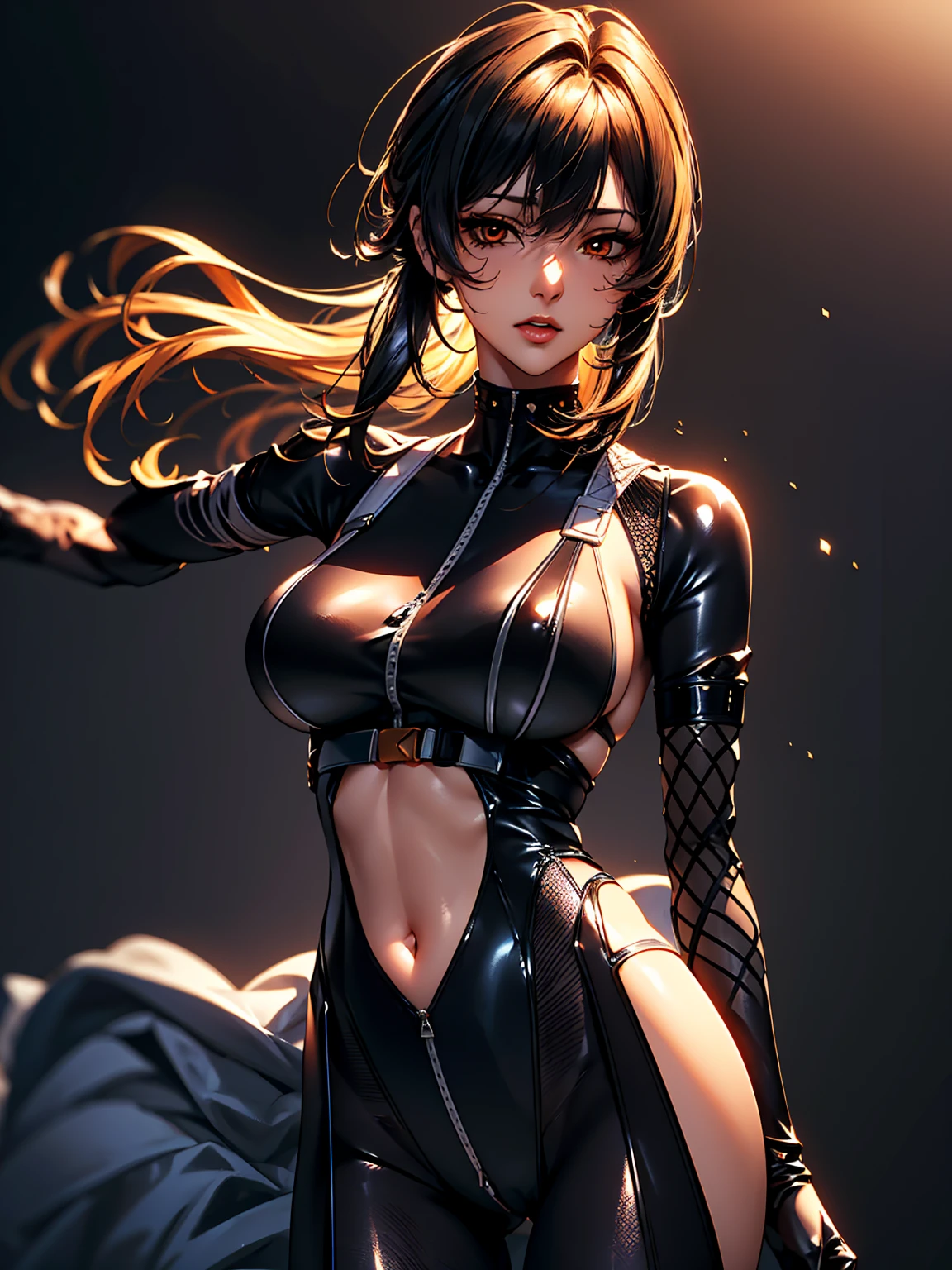 A sexy and beautiful woman, dynamic pose, 3d, (8k), detailed texture,(hyperdetailed), (photo realistic), cinematic light, cinematic action, highly detailed, realistic, Isometric, full body, in frame, driven expression, dark theme, (extremely detailed eyes), detailed symmetric realistic face, extremely detailed natural texture, masterpiece, extremely detailed, amazing, fine detail, rich colors, hyper realistic lifelike texture, dramatic lighting, unreal engine, trending on art station, photo realistic, RAW photo, high quality, high res, sharp focus, extremely detailed, cinematic lighting, 8k, high definition, cinematic, neoprene, unreal engine 5, ultra sharp focus