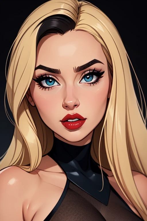 Tall hispanic woman with expressive hazel eyes and long wavy dark brown hair; warm olive skin;  hourglass build; (full lips); ample bosom; wearing casual clothes; best quality; trending on artstation; dark room with complex volumetric lighting; strong shadows; artistic lighting; dynamic; energetic vibe; realistic skin; specular highlights; micro-textures; highly detailed hair; "hispanic woman" kissing a "blonde man"; romantic; love