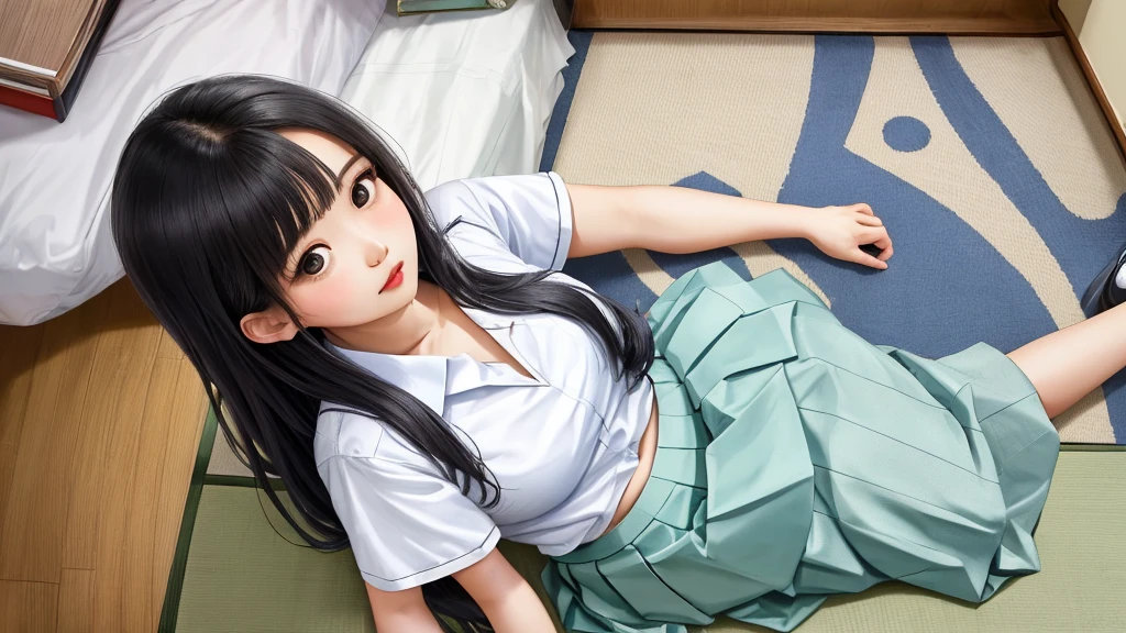 Junior high school student masturbating loli