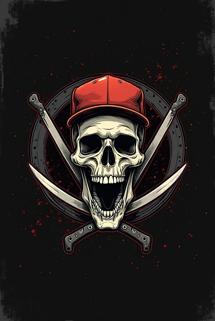 conceptual art skull head, Hip-Hop Style, t shirt design, flat-colors, vectorial art, ((black backdrop)) . digitl art, Illustrative, pictorial, mattepainting, highy detailed