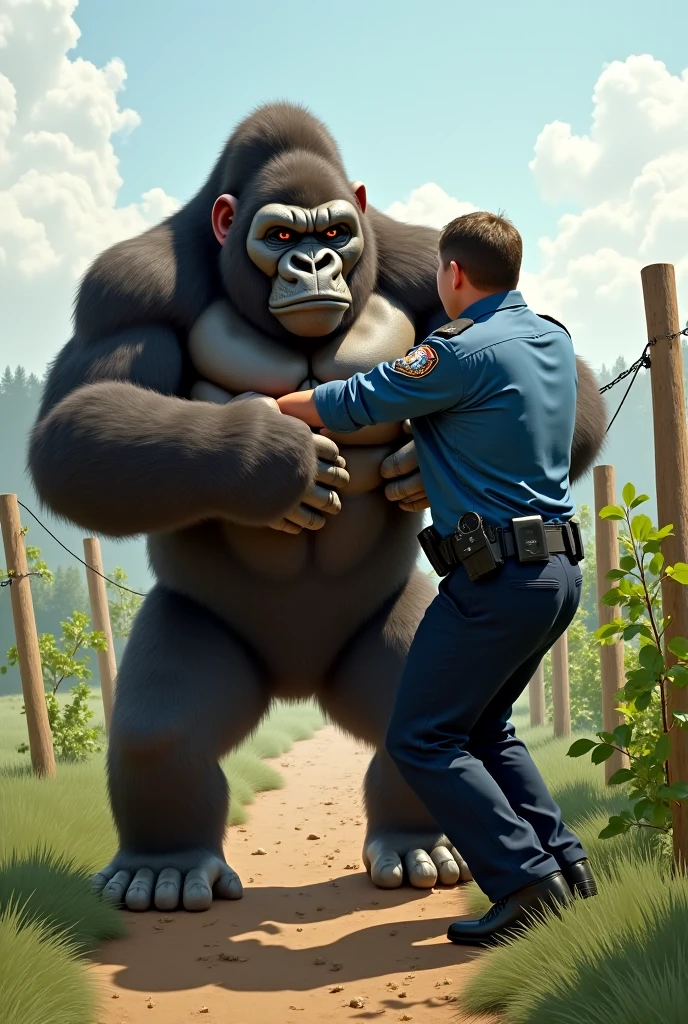 Aki Eva being held by a big gorilla, Medium brown hair, Big Tits, Big Ass, Japanese beauty, (Anal of Aki Eva with arm inserted),