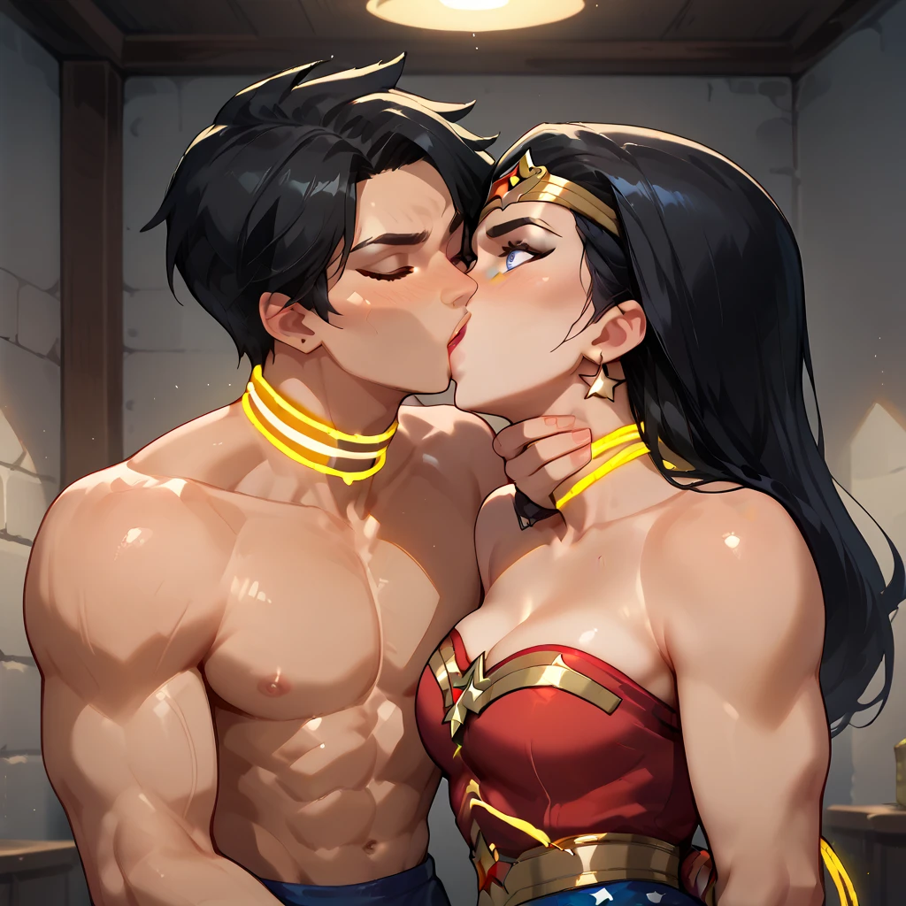 (((Poison Ivy))), (((Superman))), High quality, best quality, masterpiece, (((1boy, 1girl))), (((hetero:1.5))), mature woman, curves, long wavy redhead hair, green eyes. cleavage. (((woman wearing strapless black leotard))), nsfw, (((couple focus))), (((lots of cum))), (((ahegao, screaming orgasm face))), (((nursing handjob, breast sucking, breasts in mouth, large breasts)))