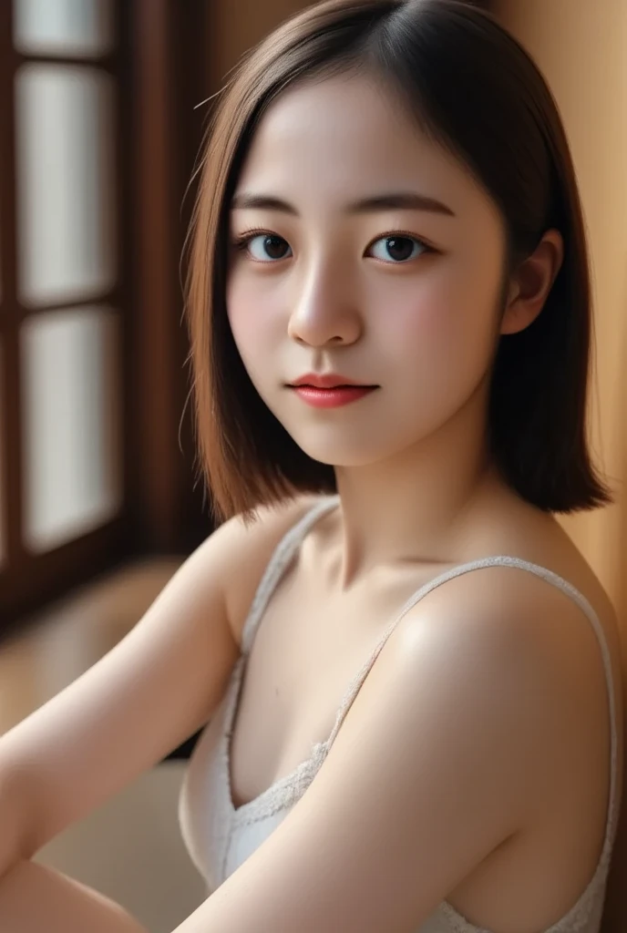8k, Ultra-high resolution, Highest quality, masterpiece, 三分割法によるphotograph,Surreal, photograph, (masterpiece, 16K resolution, Ultra-realistic, 非常にdetailed), girl、(((Flat Chest、very Small breasts))),(Slender body),(((flat chest,Small breasts、Saggy breasts,underboob))),((((Flat Chest))))、50 years old、 , Beautiful eyes in every detail, 細かくdetailedに,masterpiece,一人のgirl:1.2, Japan Female Announcer,whole body,sad,Tears flow,Black short hair,Messy hair bun,(Black suit:1.3),Nun's clothing,Black Pencil Skirt,(印象派の美しい少女のPortraiture), (Gray background:1.3),(Impressionist light and colour),Dedication to God,Sit on a chair,Beautiful leg line beauty,Stiletto pumps,Realistic Skin, Perfect and beautiful face ,Perfect and pretty face, Skin with attention to detail, Perfect limbs、Tight waist,Looking at the audience、beauty,Long neck,clavicle,(((Ideal body type))),A-cup small breasts :2,Portraiture:2,Perfect Anatomy,鮮明なdetailed,detailed,Surreal,Light and shadow,Spotlight