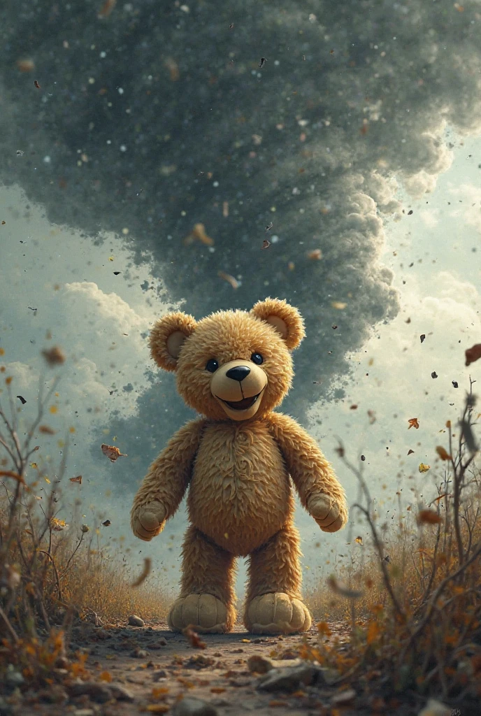 Beautiful teddy bears ((Hyper realistic)) 、Jupiter's playing on the clouds