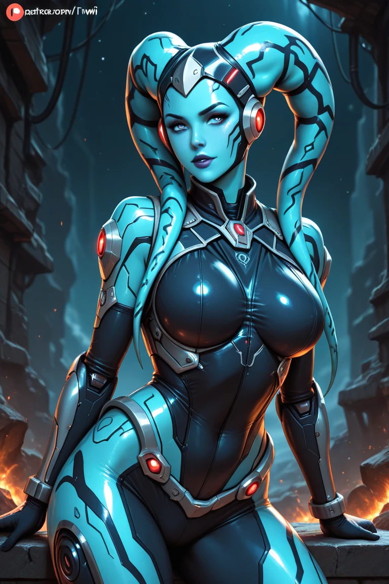 Twi'lek chromium skin cyborg