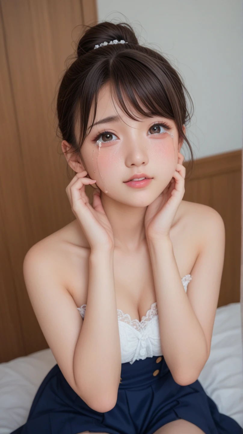 ((smile))、Confused、RAW Photos、(((究極の肖像画masterpiece)))、((世界で一番かわいいgirl:1.9))、UHigh resolution, retina, masterpiece, Accurate, Anatomically correct, Textured skin, Super Detail, Attention to detail, high quality, Awards, 最high quality, High resolution, 1080P, High resolution, 4K, 8k, 16K、blue sea、Wide sky、deep sandy beach、girl、１people、cute、8k,masterpiece,Japanese,9-year-old girl,from the front,とてもcute:1.3,smile,Innocent face,Calm Eyes,Childish,Small breasts,T-Shirts,Short sleeve,Short skirt,semi-long,noon,bright,One cherry blossom,Beautiful shaved pan:1.2,Nipples pumping:1.1,beautiful pussy line,(((perfect pussy, pussy Close-up:1.1))),(((Tempting erotic pose:1.2))),(((A girl with a surprisingly cute face:1.5))),,(((女性のためのsexyな花の刺繍のlingerie,transparentなEroticな下着,lace babydoll dresses,セックスのためのNightwear,Porn Clothes))),,(Black hair bun ponytail or black hair bun twintail)
,(((Women's Nightgowns,Nightwear,sexy,transparent,lingerie,Big sleeping bag,White long sleeve,Erotic))),(((sometimes moresometimes とてもSmall breasts:1.4))),(((sometimes moresometimes very flat chest:1.4))),((((sometimes moresometimesとてもちっぱいな胸:1.4))),(((Sometimes more sometimes, a young heart:1.4))),(((Sometimes moresometimes young vagina:1.4))),(((Sometimes more sometimes a young face:1.4))),(Sometimes breast milk comes out:1.3),(((Cum on face:1.5))),(((A man inserts his penis into a woman&#39;s vagina during sex:1.7))),(((Inserting a thick erect penis into the vagina or anus:1.9)))