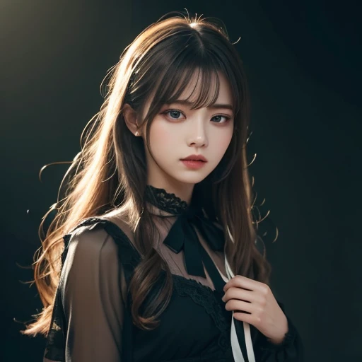 Beautiful girl realistic face and background
