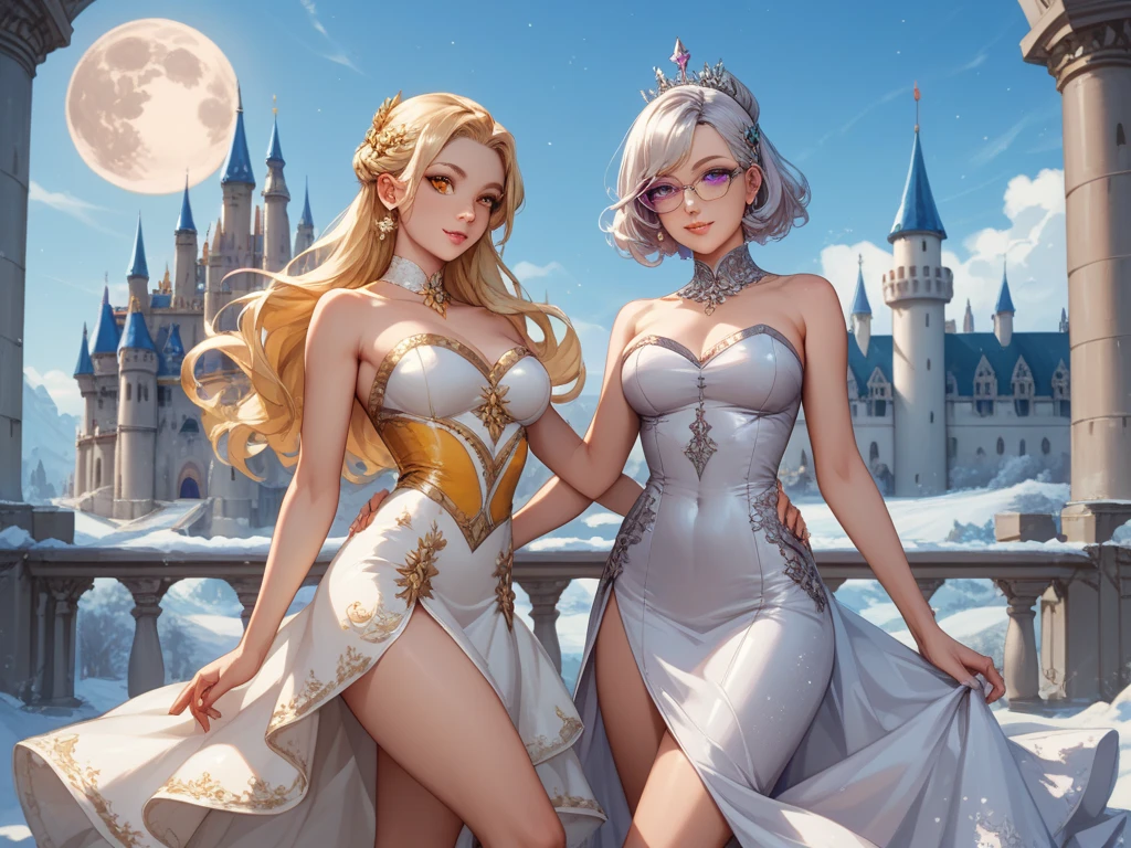 beautiful sexy african american Ice queen sitting on Throne, blue eyes, winter weather in an ice palace, palace made of ice, anamorphic, video art, vibrant colors, dynamic lighting, ultra high detail, dramatic lighting, movie poster, asymmetric composition, ultra detailed, full HD, unreal engine, artstation, photorealistic, highly detailed league of legends art style, masterpiece, highest quality, wearing thick white fur coat
