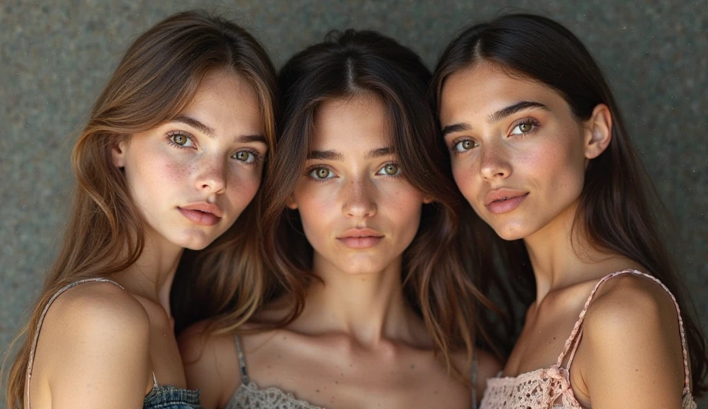 (two young girls:1.3), (Ultra realistic, High resolution), (highly detailed eyes, highly detailed hair, highly detailed face, Highly detailed plump lips), naked, (off shoulder), chest, Upper body, looking for a smile, (highest quality:1.4), RAW photo, (realistic, photo-realistic:1.37), professional photography, cinematic light, (detailed face: 1.2),