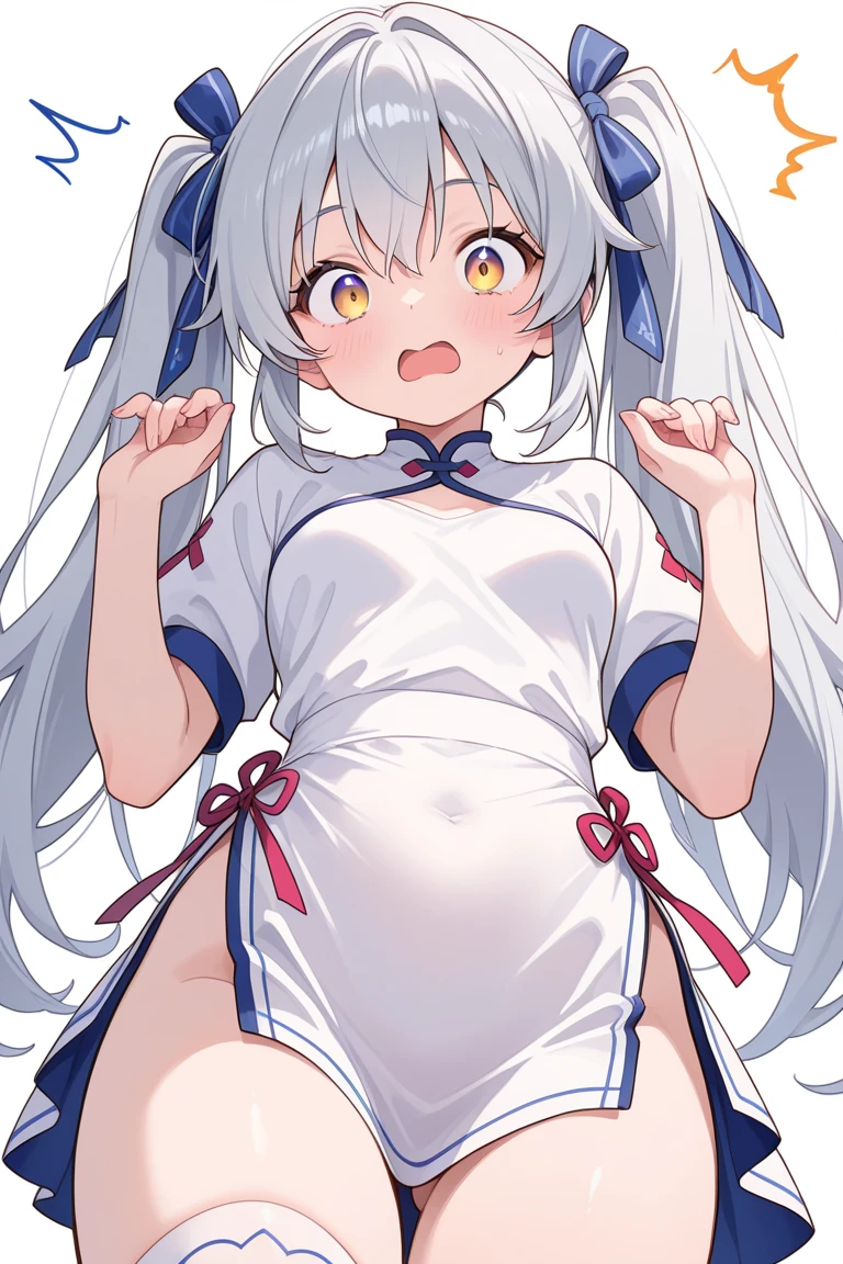 mononobe no futo, One Girl, Long sleeve, Sleeves edged with ribbon, Gray Hair, blue eyes, 
Underbust,  Small breasts, Spread your legs,Butt,Thighs,Plump，milk,Underarm,Underbust，vapor，High Leg，Low Angle,No underwear,vagina,Female organ,semen，smile，Spread your legs，Buttの穴,Lean back,Cunnilingus,Buttを突き出す,Sweat,Ahegao,Male organ,Buttを揉まれる,Blindfold,Sex