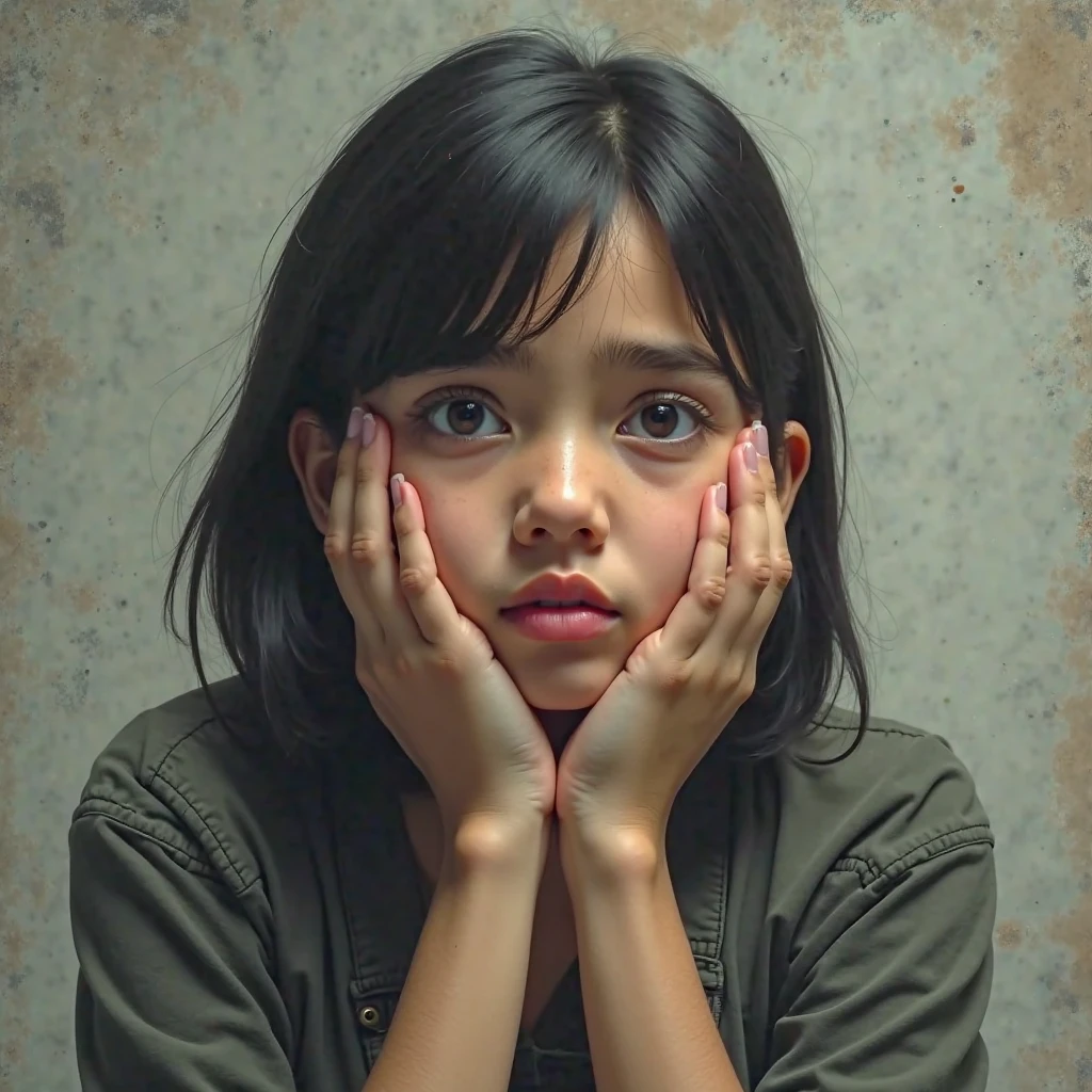 a girl crying