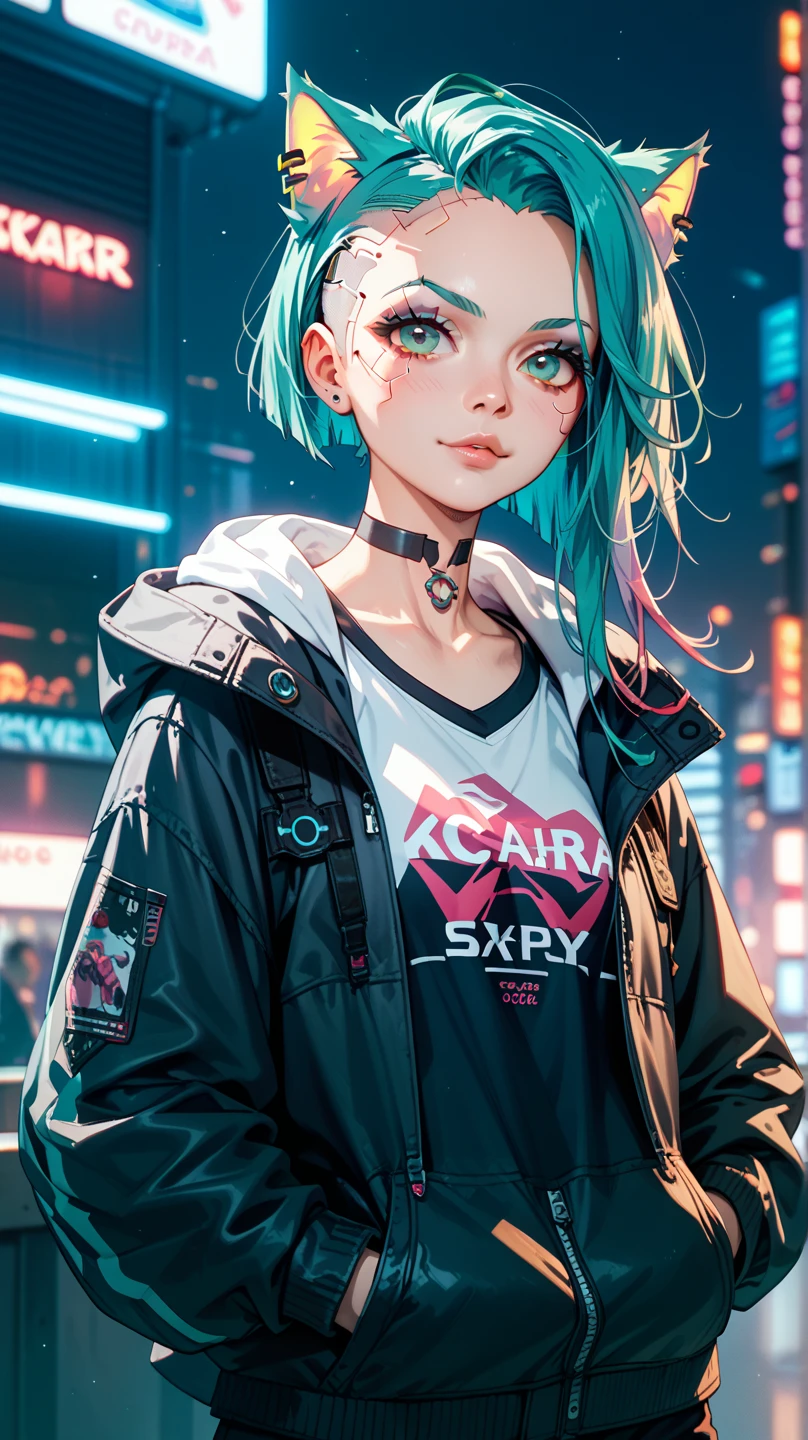 anime girl with blue hair and blue eyes in the rain, an anime drawing inspired by Yuumei, pixiv contest winner, Digital art, Anime girl with teal hair, Hatsune Miku short hair, anime style portrait, sad cerulean eyes, nightcore, fubuki, Anime moe art style, mikudayo, portrait anime girl,tmasterpiece --auto