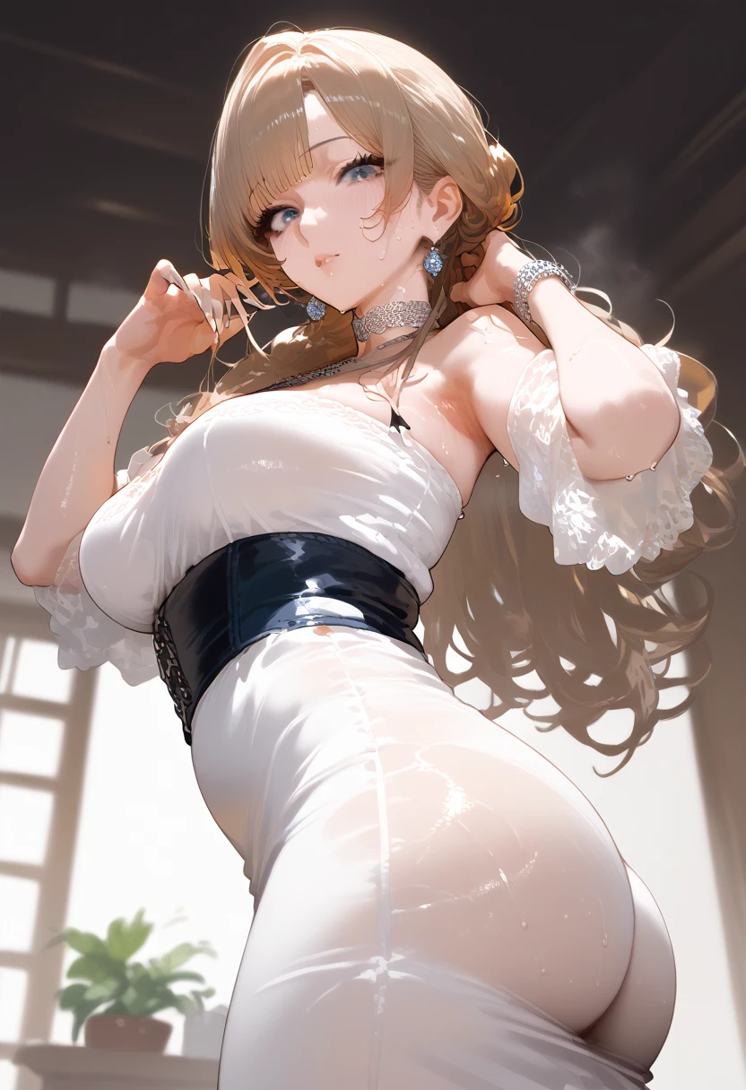 lacepantyhose,Dance costumes,Lori huge breasts cleavage,anime big breast,full bodyesbian,high-heels