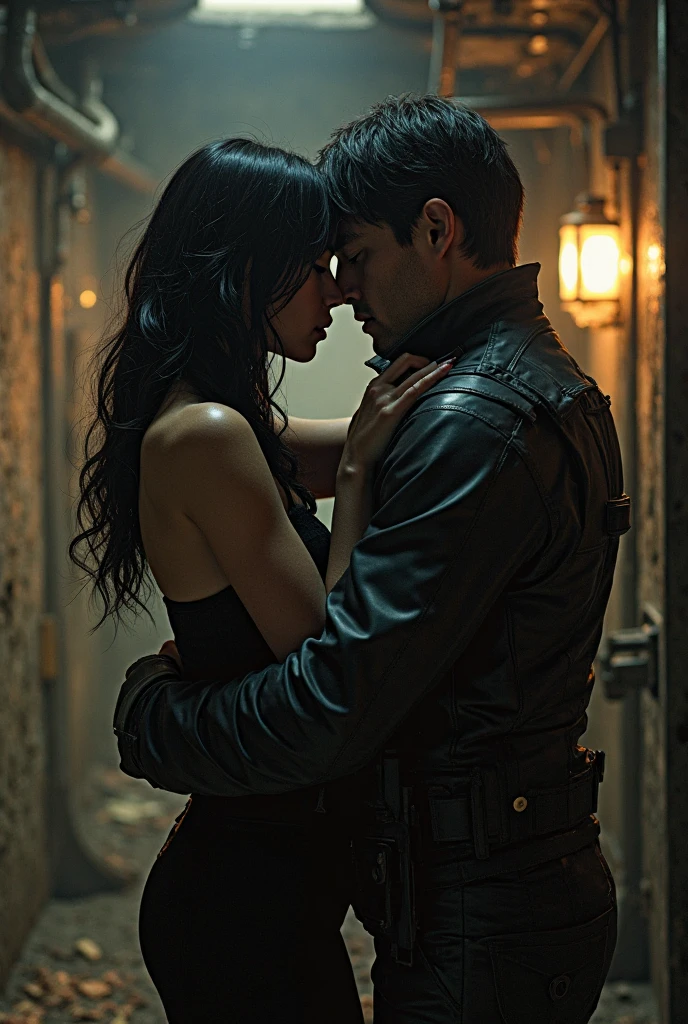 hay un hombre y una mujer que posan para una foto, con tatuajes de runas en la cara, darius zawadzki y tom bagshaw, Rammstein, Hacia Lindemann, imagen de perfil, por Nikita Veprikov, los estilos de respuesta usan, arte promocional, by Elena Guro, beso, charlie bowater y marca arroyos, Arafed woman dressed in black leather with a dragon on her shoulder., dark fantasy style, tendencia en cgstation, wojtek fus, by Yoshihiko Wada, [ trending on sociedadcg ]!!, sociedadcg - n 5, sociedadcg ), fantasy art behavior, por Yang J., sociedadcg 9, sociedadcg 8k, sociedadcg 8k