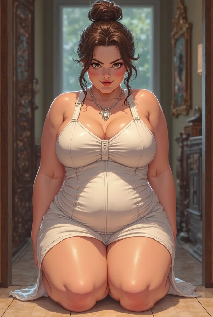 Hot mom，独奏，（：1.3），thick thight，upper legs，Wide buttock，dent in the skin，Double tail，curlies，ssmile，cheerfulness，（Red latex apron：1.2），cparted lips，plumw，exposed midriff，protruding areolas，gigantic cleavage breasts，4K，realistic humid skin，Armpits，Large curved hips，a variety of poses，Stick out a very long tongue，Fleshy figure，with perfect legs，Hypertrophic，protruding areolas，，Bronzed skin，detailed lips，bubble butt，Dewy，mouth drool，Lick，Place your fingers between your legs，Hungry and thirsty housewives，erected，Wrinkles，Clean the room，Eyes look at the lens，A shy look，Blushing aunt，Two braids，Smooth skin，Very meticulous clothes，Intriguing set，extremly high detail，A detailed face，Gloss on lips，pregnant women with，prengant，potbelly，maternal，The belly bulges