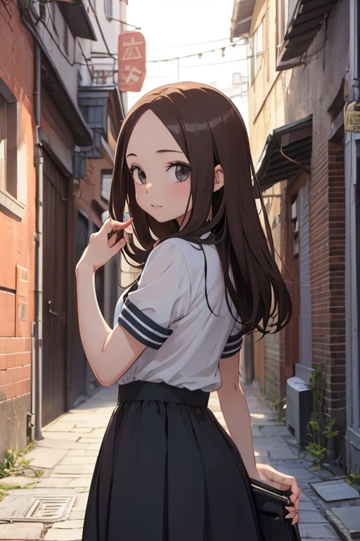 (One girl)(Master Detail Anime)(Master quality)(RAW Photos))(8k)(Realistic, photo Realistic:1.2), ((Highest quality))(naked)(karakaijouzunotakagi-san)(Uniform Pleated Skirt)(Panty shot)(A captivating beauty with a real human body,Perfect Anatomy(Takagi-san)(Brown Hair)(Make your eyes sparkle)(Detailed eyes)(Detailed eyes)(smile)(Perfect body line)(city)(Browsing Caution)(From below1st.3),From below