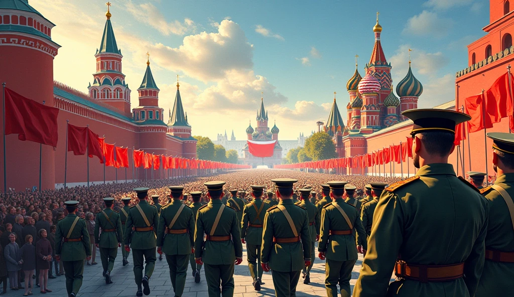 Citizens watch with unease in early summer Moscow as the road leading to Red Square is barricaded with red pillars to protect the Kremlin from terrorists.