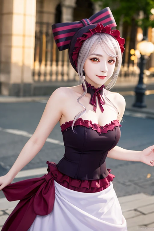 Araffe woman in a pink and white dress is dancing, photorealistic anime girl rendering, render de mirabel madrigal, render de uma anime 3d bonito, feito com anime painter studio, 🌺 CGSetnation, character is in her natural pose, anime estilo 3d, she is dancing. Realistic, Personagem altamente detalhado, Artgerm ; motor 3d unreal