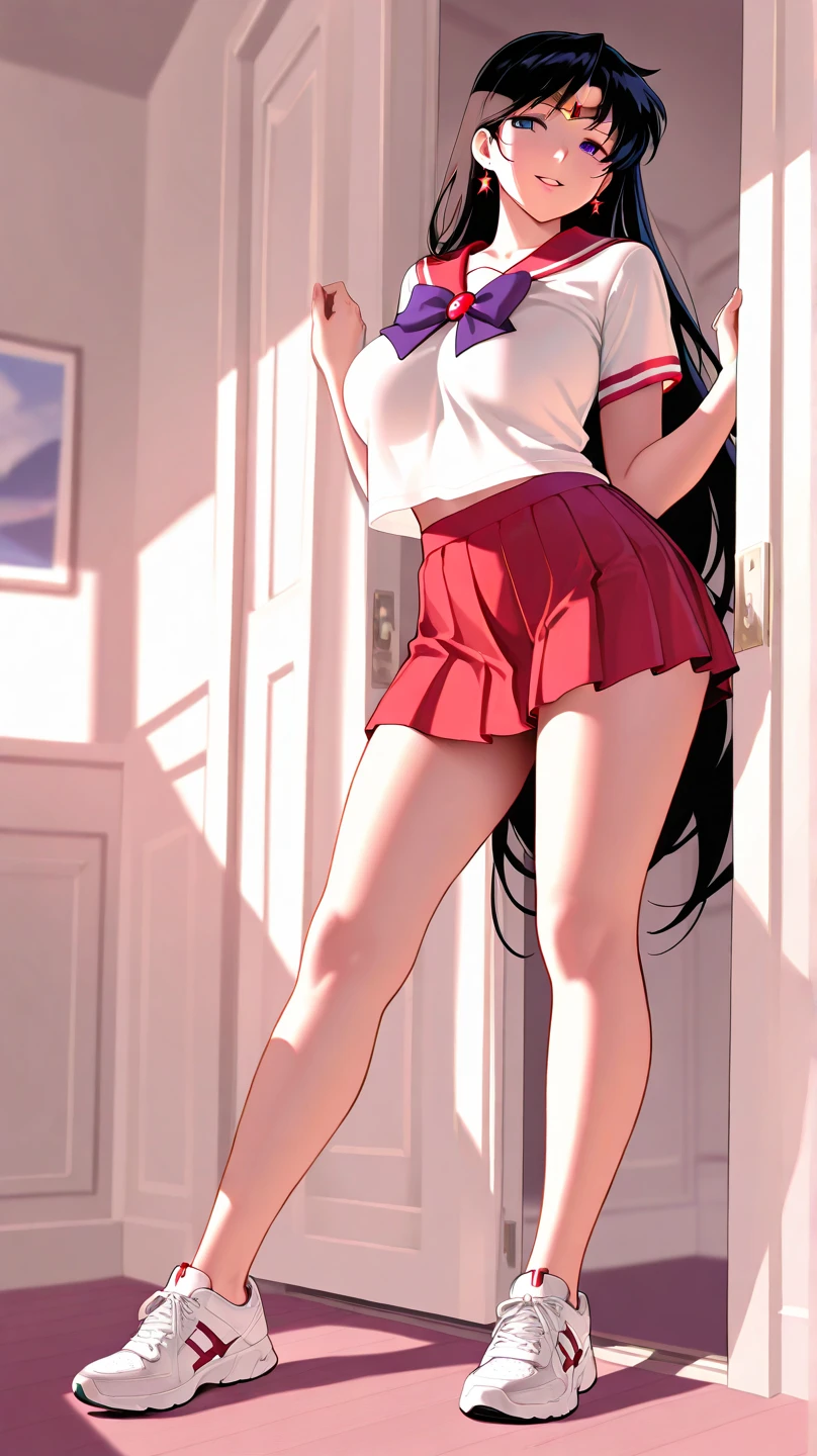 raw photo、realistic、(masterpiece, highest quality:1.2), 1 girl, alone,Are standing_Split, Yuuki eats, long hair,ponytail、white(whiteいパンティ:1.4)、black无袖短背心,pink skirt,black(masterpiece, highest quality:1.2), 1 girl, alone,Are standing_Split,
Yuuki eats, long hair,black无袖短背心,pink skirt,black