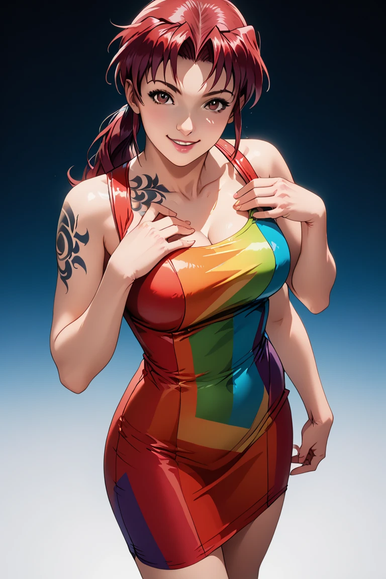 Melhor qualidade, mulher,Colorful slit minidress, suntan tights
