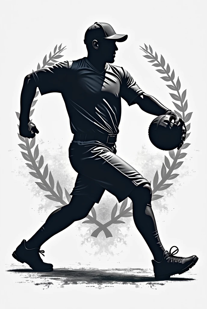 Seal with vitruvian man and sports equipment