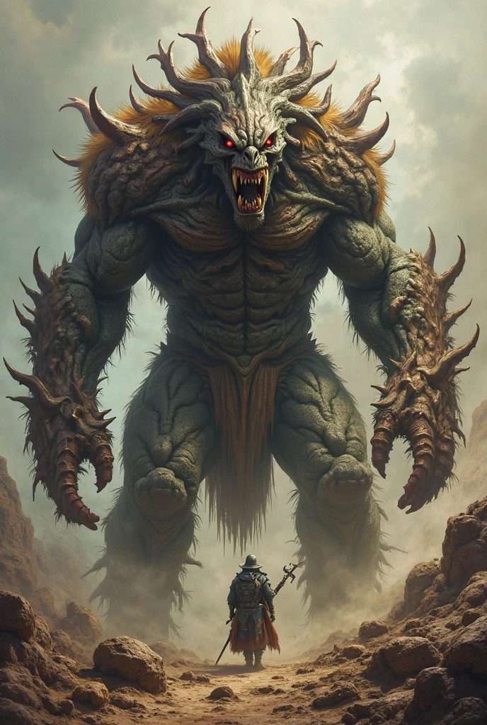 Giant rock monster，front