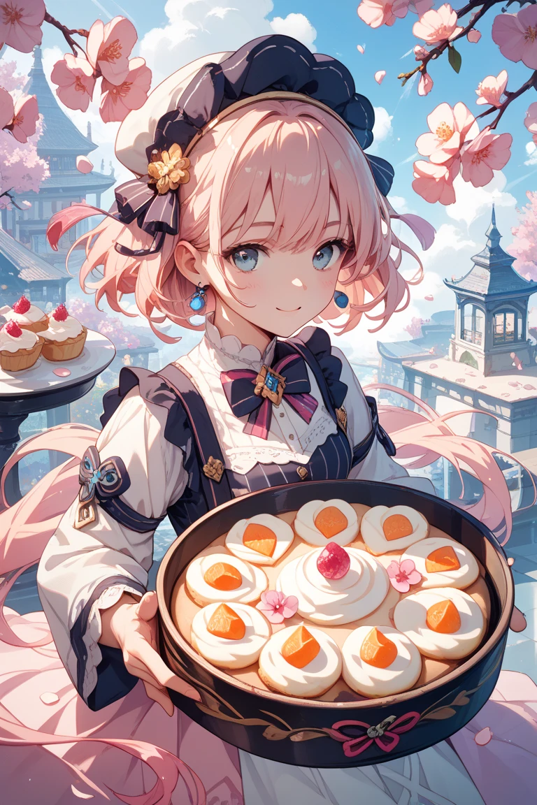 Browsing Caution,7-year-old girl、Dirndl、Putting on a collar、Very beautiful and Shining Eyes、Shining Eyes、1 girl、Large Breasts、Big Mouth、high school girl、Cat ear、Transparent pink short hair、