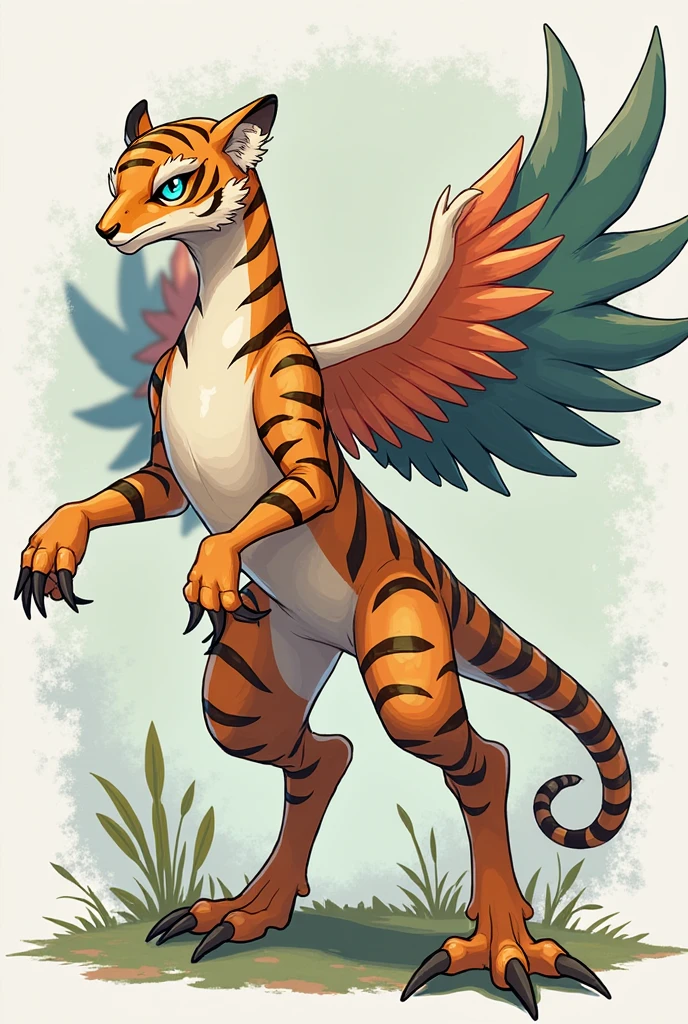(masutepiece, Best Quality), (Perfect athlete body:1.2), (detailed hairs), Ultra-detailed, Anime style, Full body, Solo, Fantasy Monsters, Chimeras of birds of prey and snakes, cockatrice, yellow beak and orange plumage,, Chicken chicken comb, Spread the wings of the coat, Standing in the meadow, large physique, With external features of reptiles, large jaws with fangs,, Digital Painting, 8K High Resolution, trend artstation, White background, Whole body,