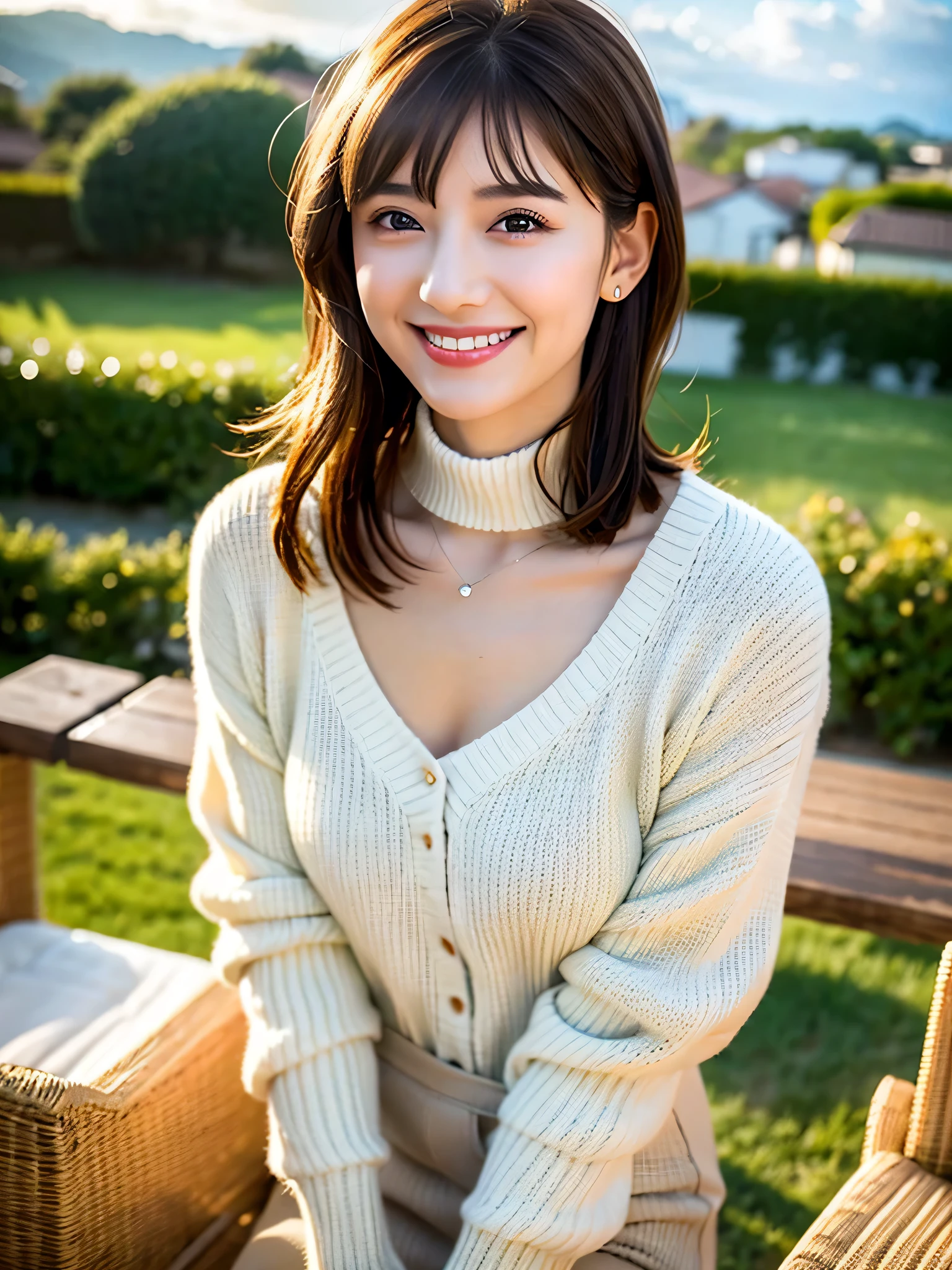 One girl, white button shirts, with collar, short hair, 20-year-old Japanese, beautiful, cute face, pretty face, neat, smiling, 8-head body, height 165cm, weight 48kg, bust 83cm, waist 60cm, hips 82cm, Living in Hiroshima City, A college student aspiring to become a model, (((selfie))), (((portrait))), (from above), can't see the head