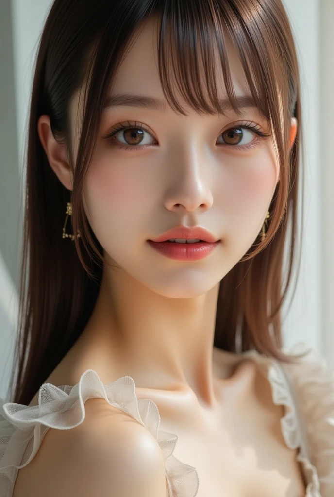 Best image quality, 8K, (Ultra-high resolution:1.5,Japanese,Delicate eyes,Sensitive face,Attractive face、palace、naked、tiara、