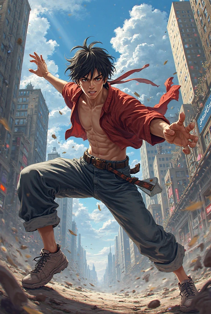 Ultra-realistic CG K ,((premium、8k、32k、Masterpiece、NFFSW:1.3)), (superfine illustration)、(super high resolution), (((adult body))), (((1 young man masculine features:1.5))), ((( modern short hair))), 25 year old cyberpunk gladiator with perfect body, Shoulder pads with metal spikes., Gladiadores in Brooklyn, (( short hair bob )), Torn rugby team t-shirt, wild urban style by Simon Bisley, short brown hair, sportswear:1.3, Metallic protection on the left arm with complex graphics....., Dark red with white stars and blue and white stripes.,(( sensual elegant pose:1.5)), armor, Full of spikes and rivets., poison tattoo (((Image from the knee up))), short brown hair, In the background、 There is a wall with an intricate design painted by Shepard Fairey.....