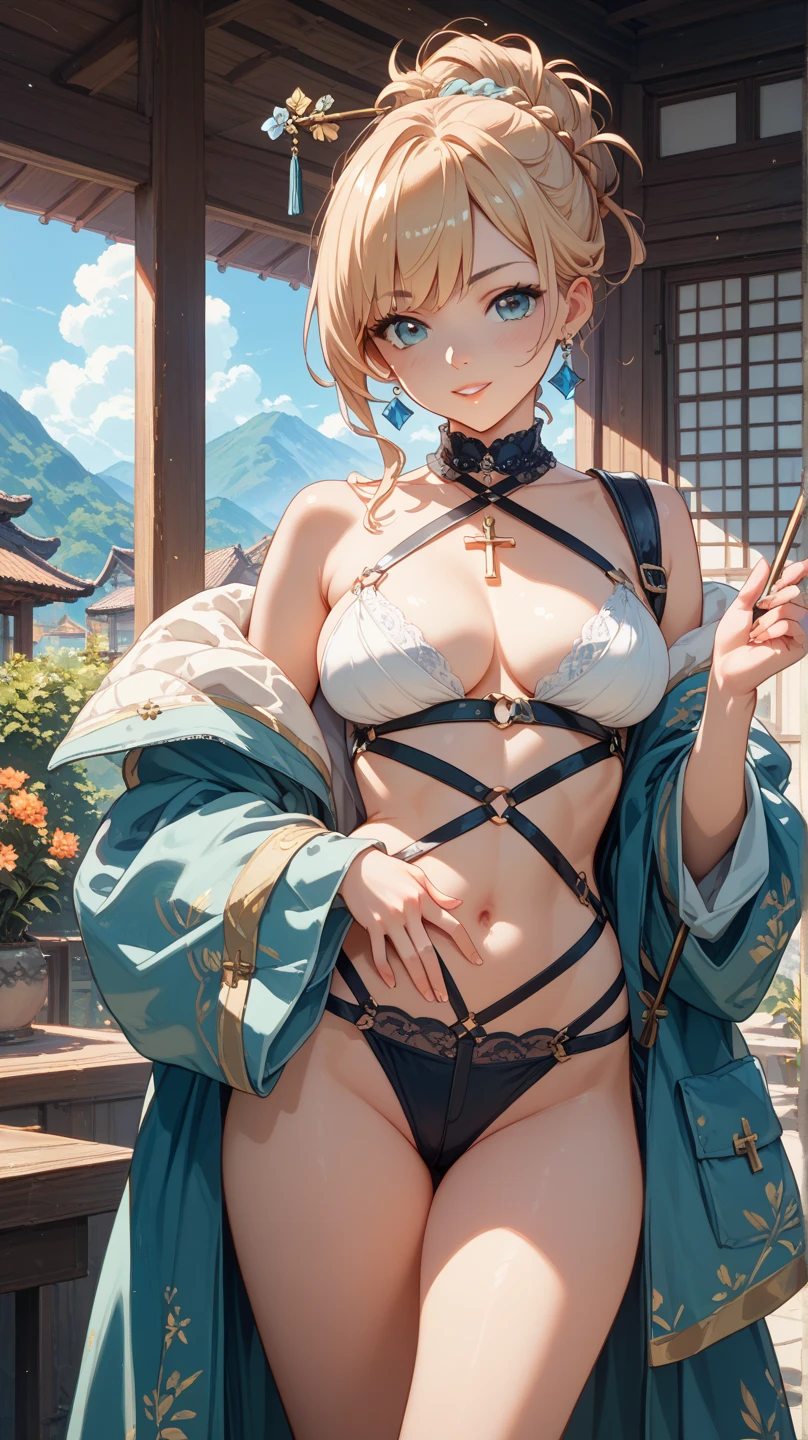 ,girl,best image quality,,silver hair,,blue eyes, white skin,sleepiness,Short Hair,Sleep habits,half eyes,,wet condition,,naked,,,restraint,small胸,,China,,,small,show your shoulders,belly button,spread your legs
