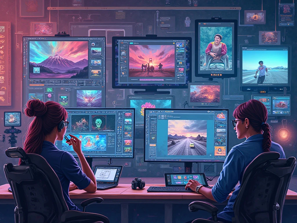 Draw a cover for a longread on the topic “shooting technology - SeaArt AI