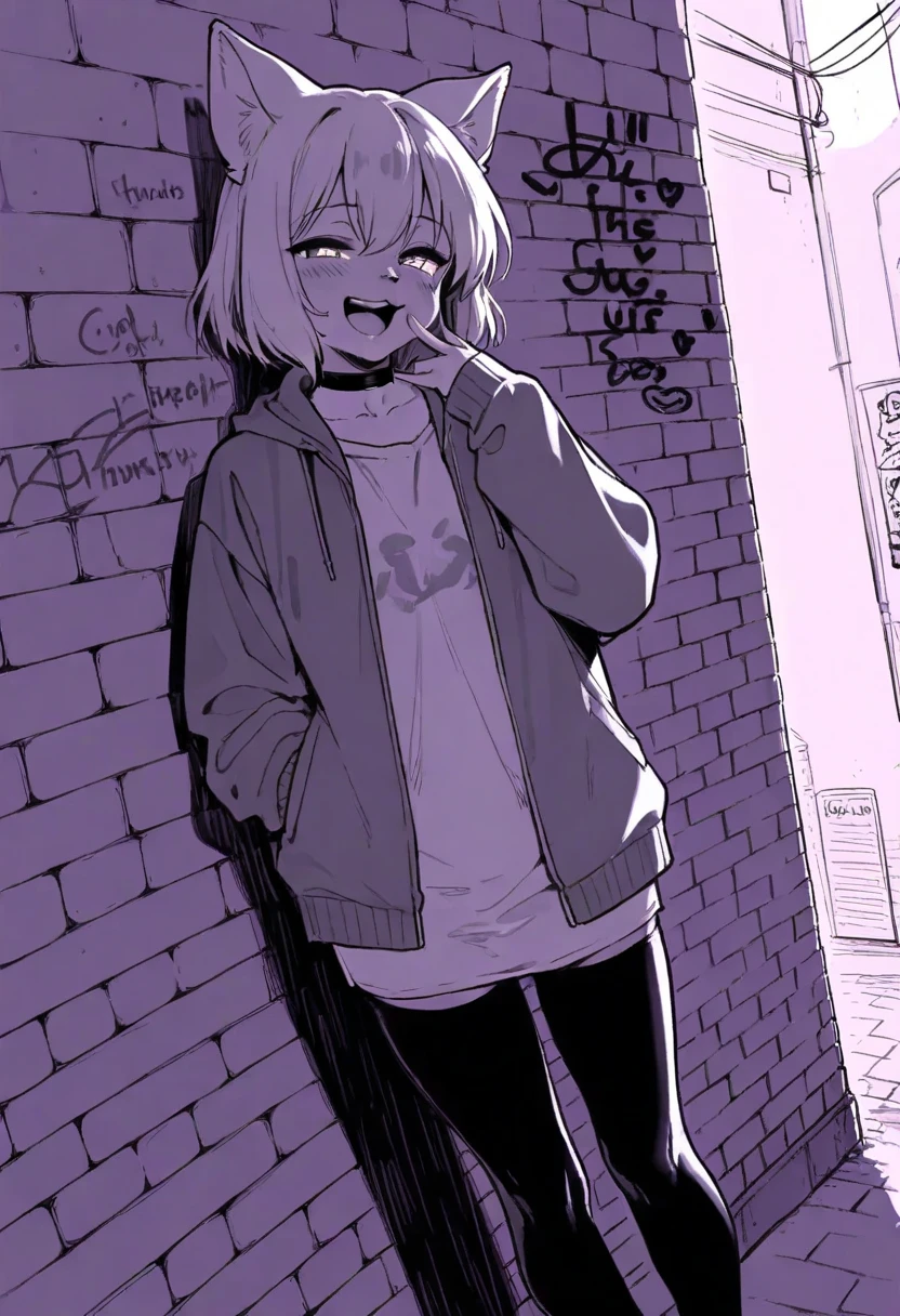 Himiko all being masturbated by other girls in an alley